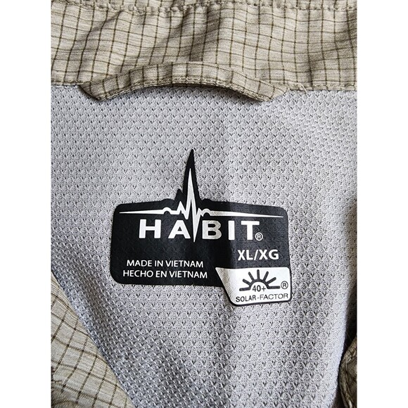 HABIT Mens Outdoor Shirt SPF 40+ Size XL Burnt Olive Color - Picture 7 of 9